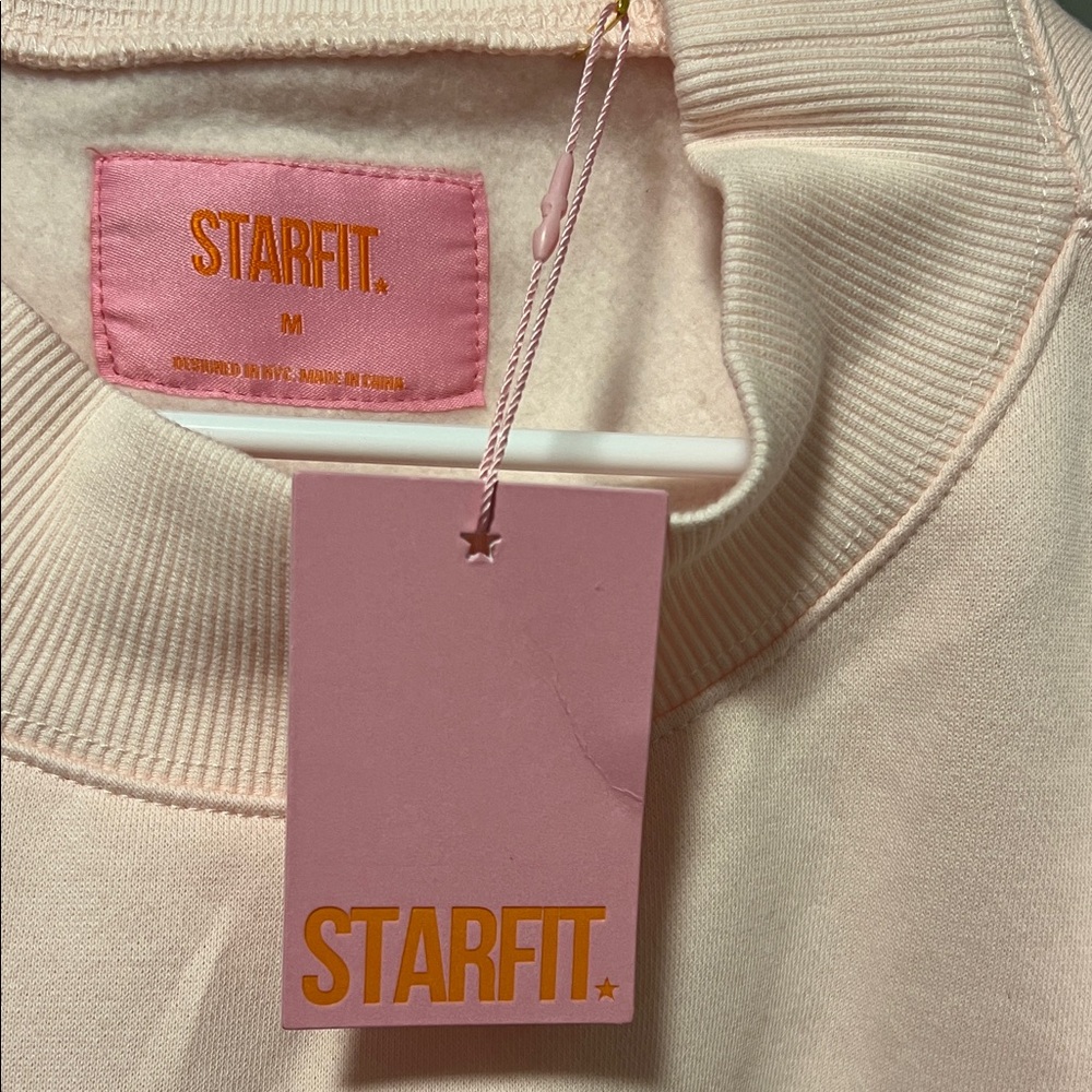 NWT * Starfit Women's Soft Pink Sweatshirt - Size Medium - Picture 7 of 9